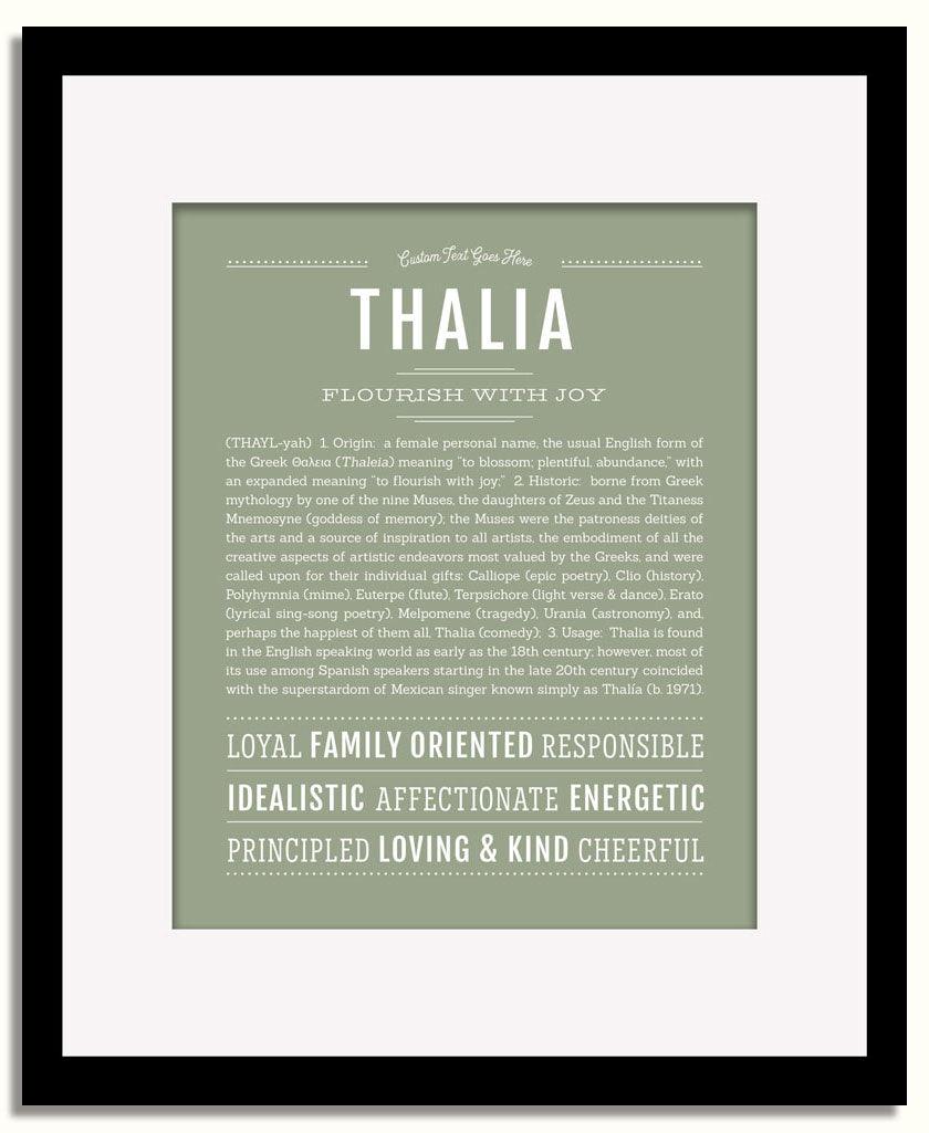 Frame Options | Sage | Black Frame, Matted