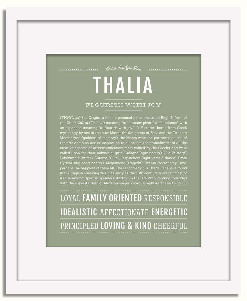 Frame Options | Sage | White Frame, Matted