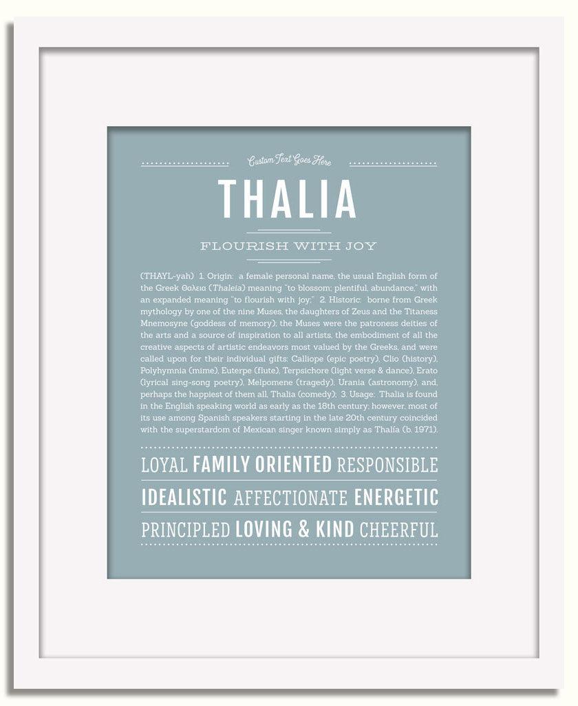 Frame Options | Powder Blue | White Frame, Matted