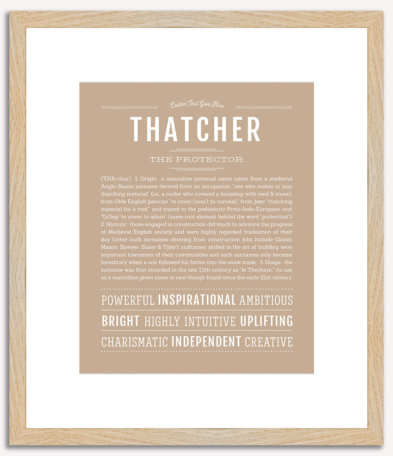 Thatcher | Name Art Print