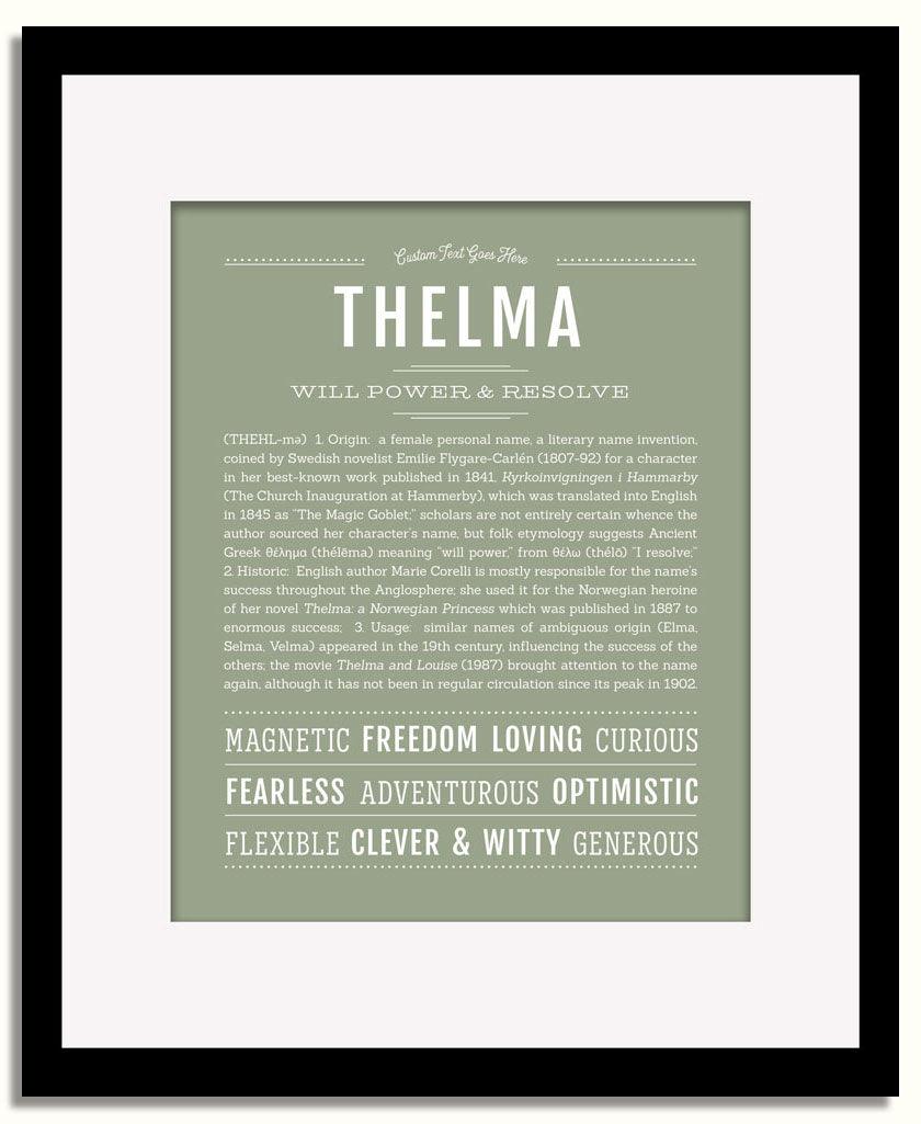 Frame Options | Sage | Black Frame, Matted