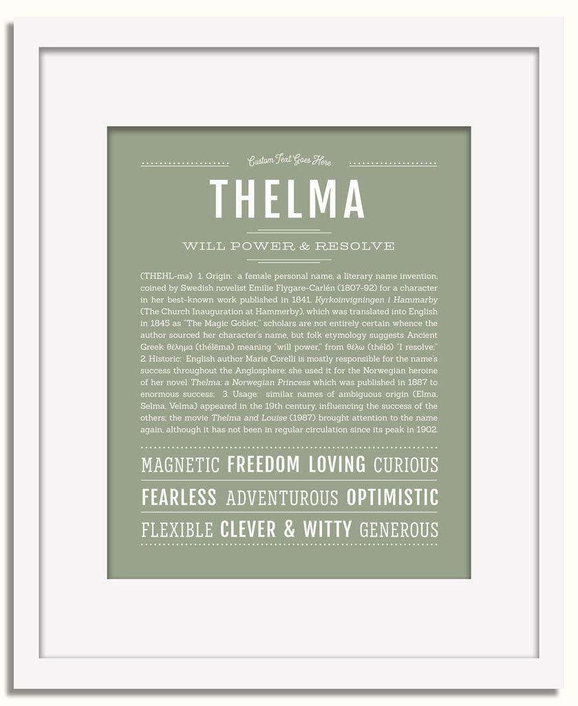 Frame Options | Sage | White Frame, Matted