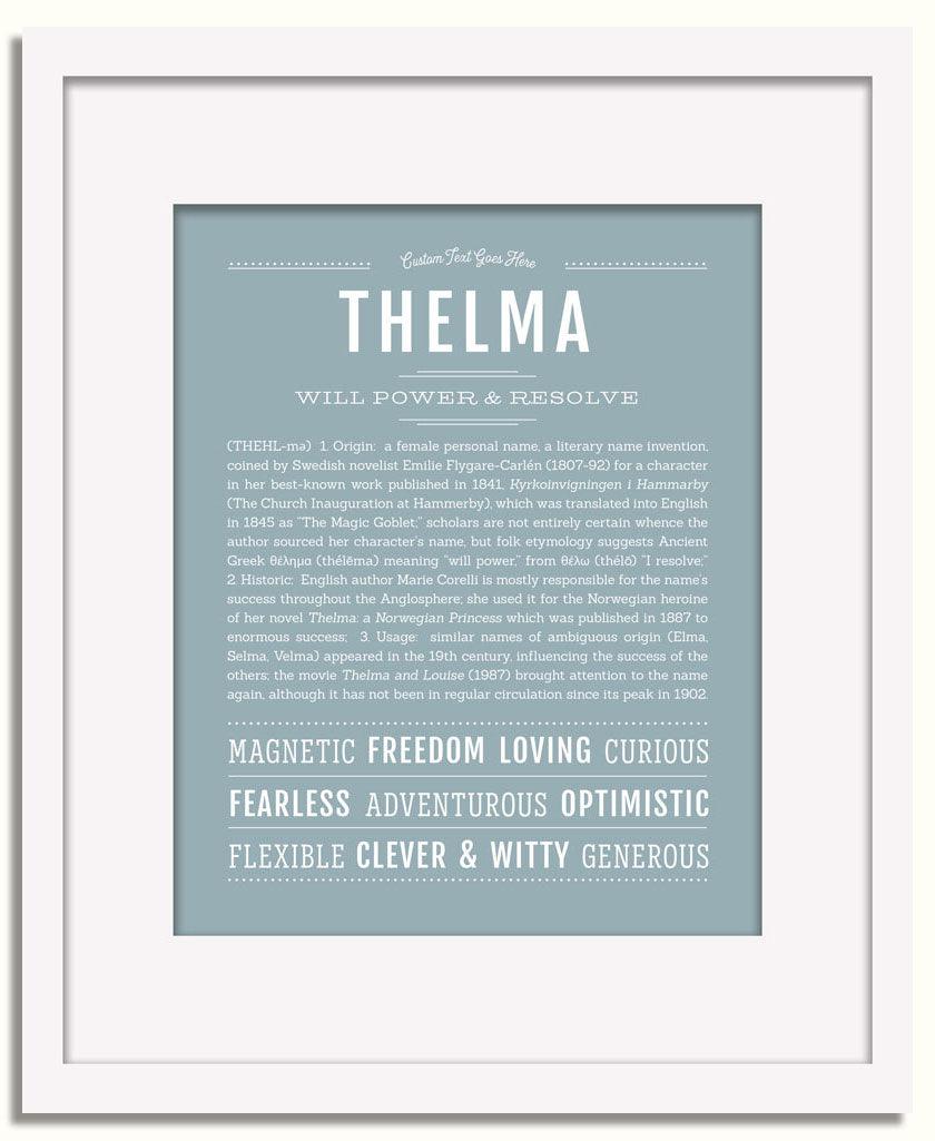 Frame Options | Powder Blue | White Frame, Matted