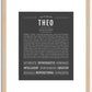 Theo | Name Art Print