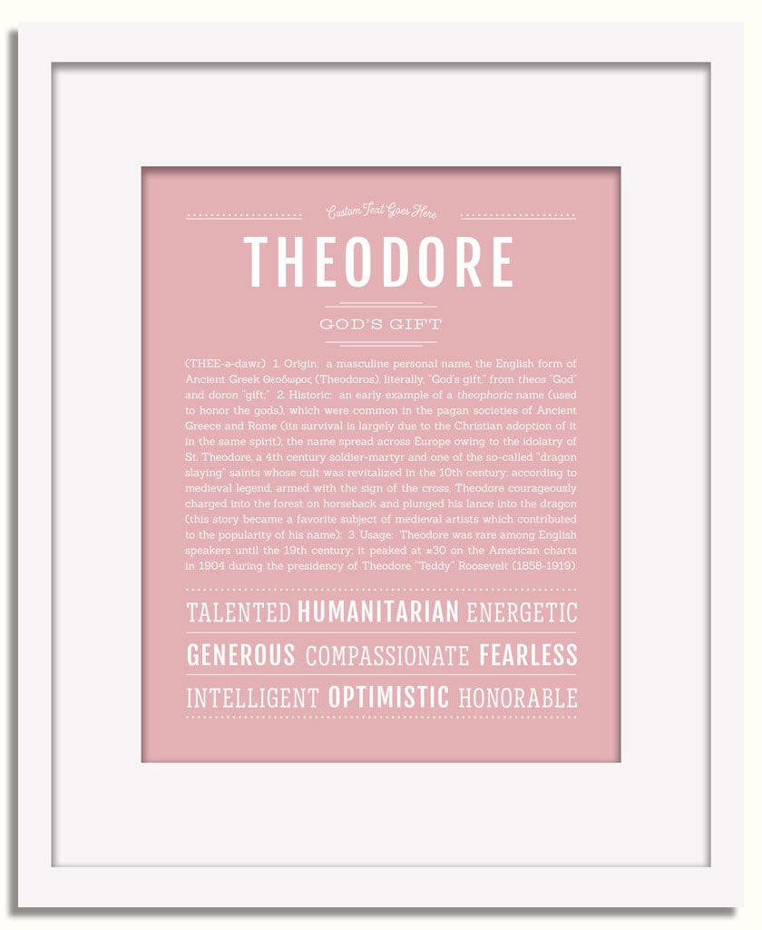 Frame Options | Dusty Rose | White Frame, Matted