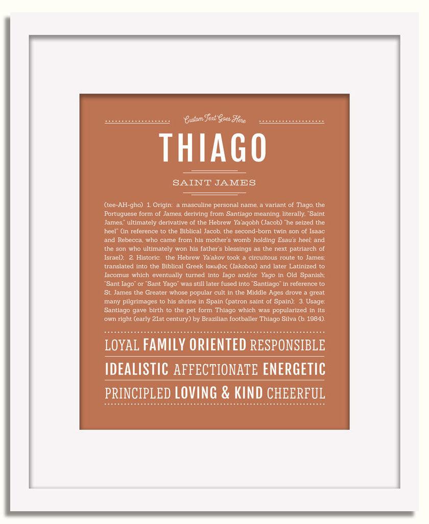 Frame Options | Terra Cotta | White Frame, Matted