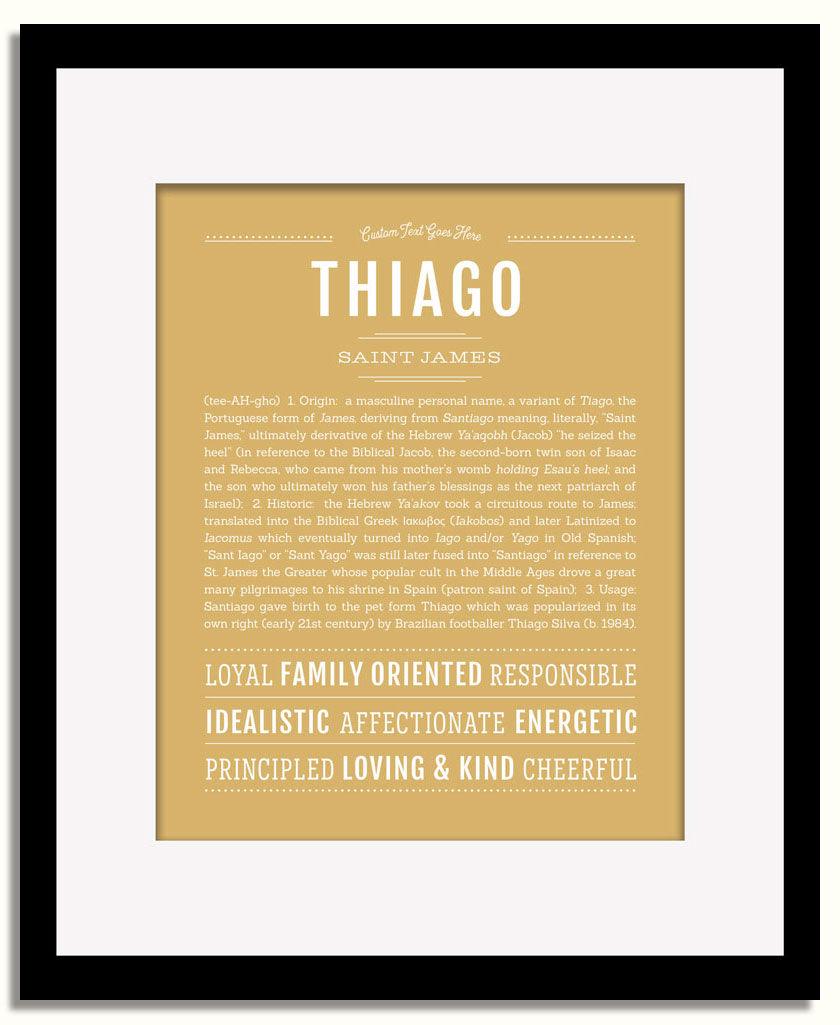 Frame Options | Matte Gold | Black Frame, Matted