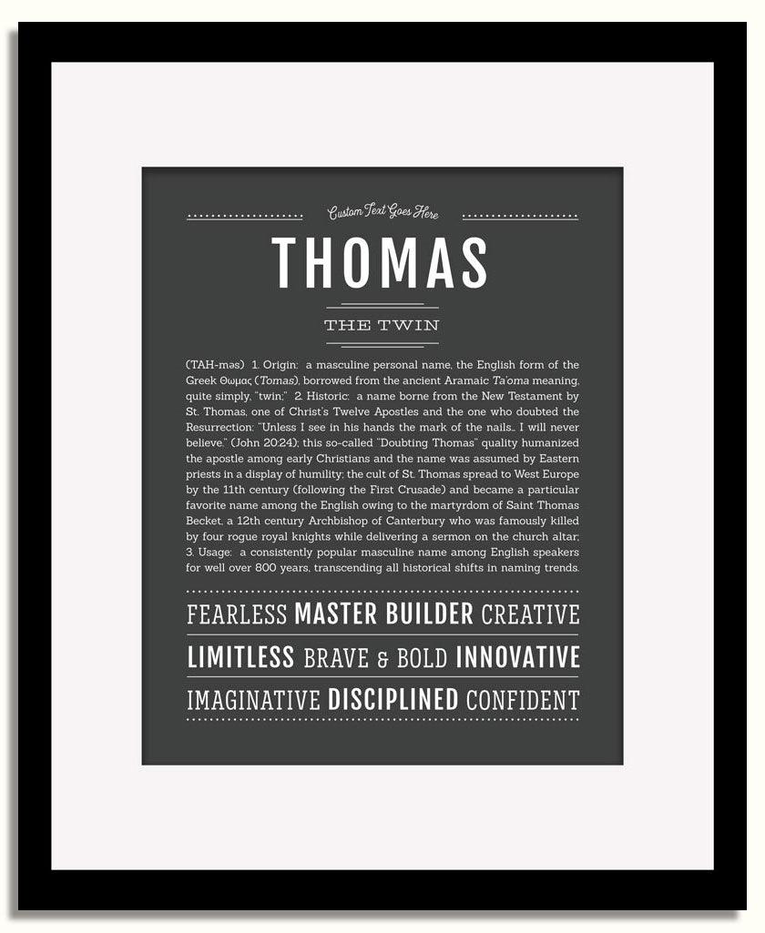 Frame Options | Charcoal Gray | Black Frame, Matted