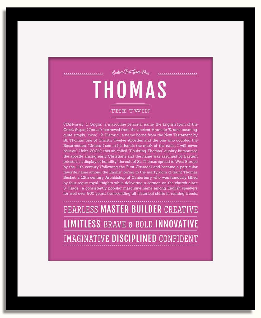 Frame Options | Dark Pink | Black Frame, Matted