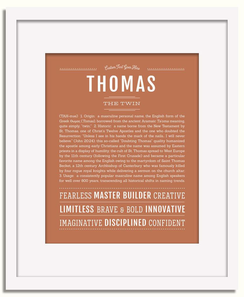 Frame Options | Terra Cotta | White Frame, Matted