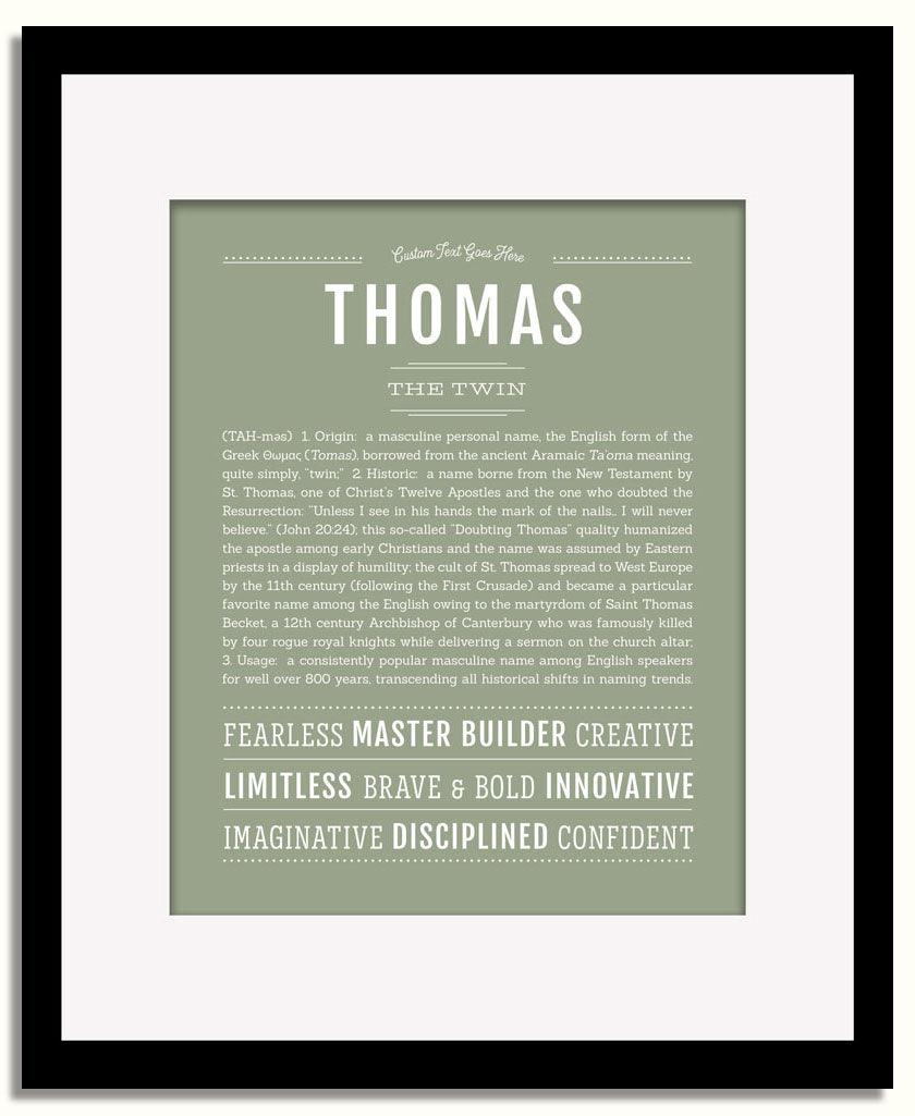 Frame Options | Sage | Black Frame, Matted