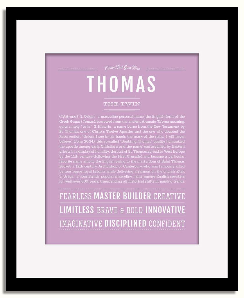 Frame Options | Lilac | Black Frame, Matted