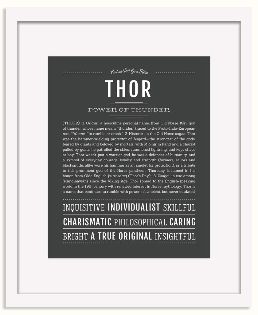 Frame Options | Charcoal Gray | White Frame, Matted