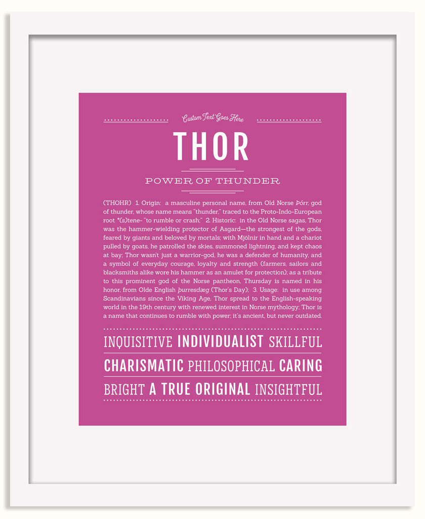 Frame Options | Dark Pink | White Frame, Matted