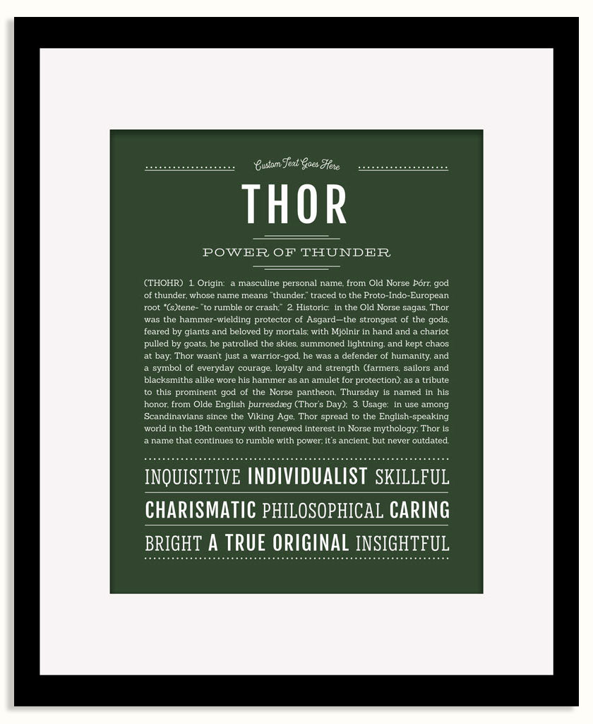 Frame Options | Deep Forest | Black Frame, Matted