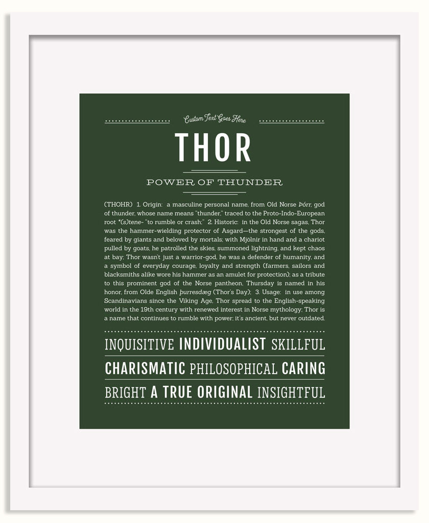 Frame Options | Deep Forest | White Frame, Matted