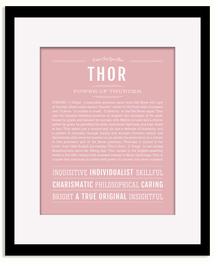 Frame Options | Dusty Rose | Black Frame, Matted