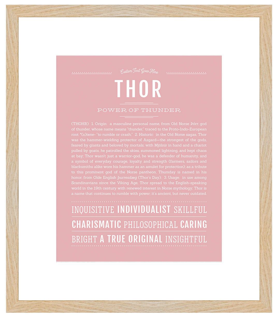Frame Options | Dusty Rose | Maple Frame, Matted