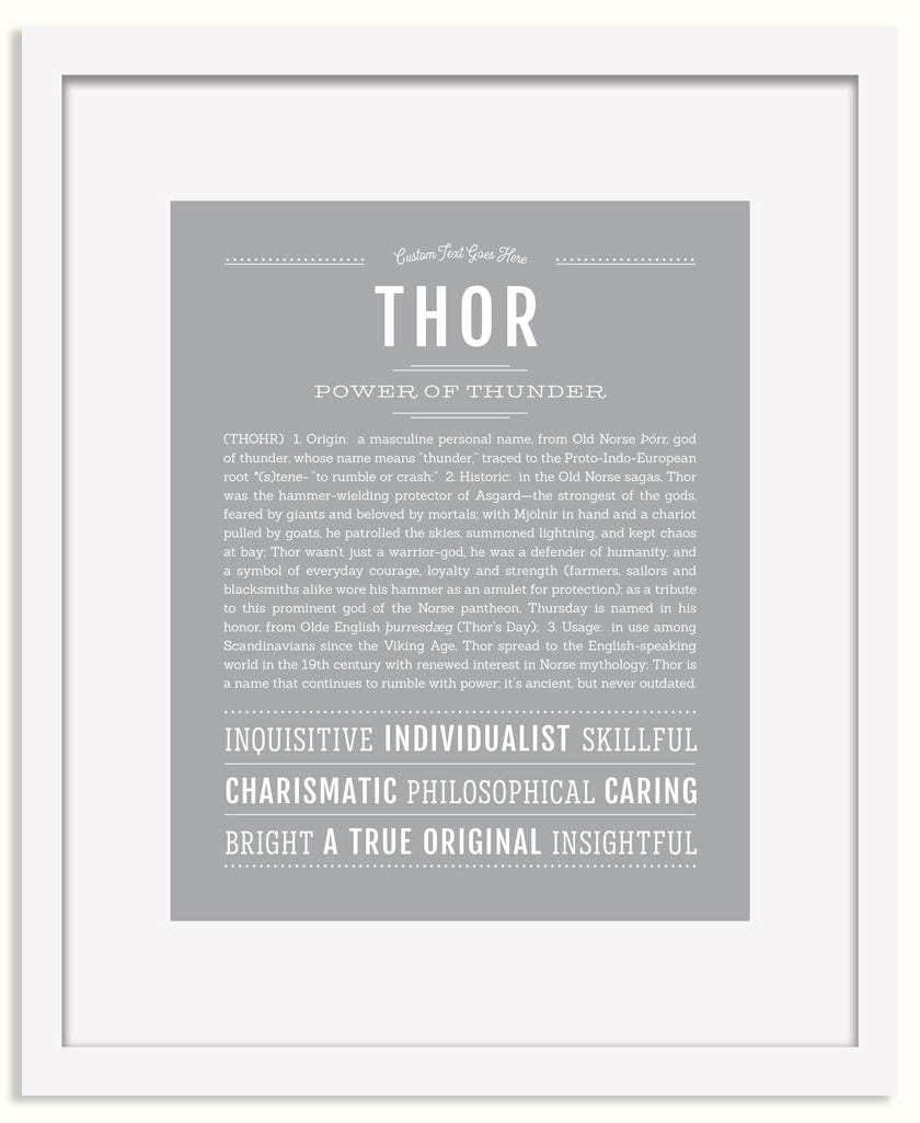 Frame Options | Light Gray | White Frame, Matted