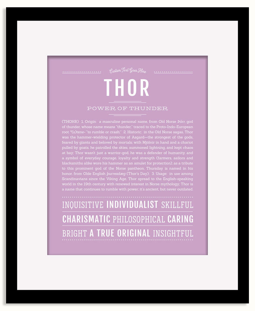 Frame Options | Lilac | Black Frame, Matted