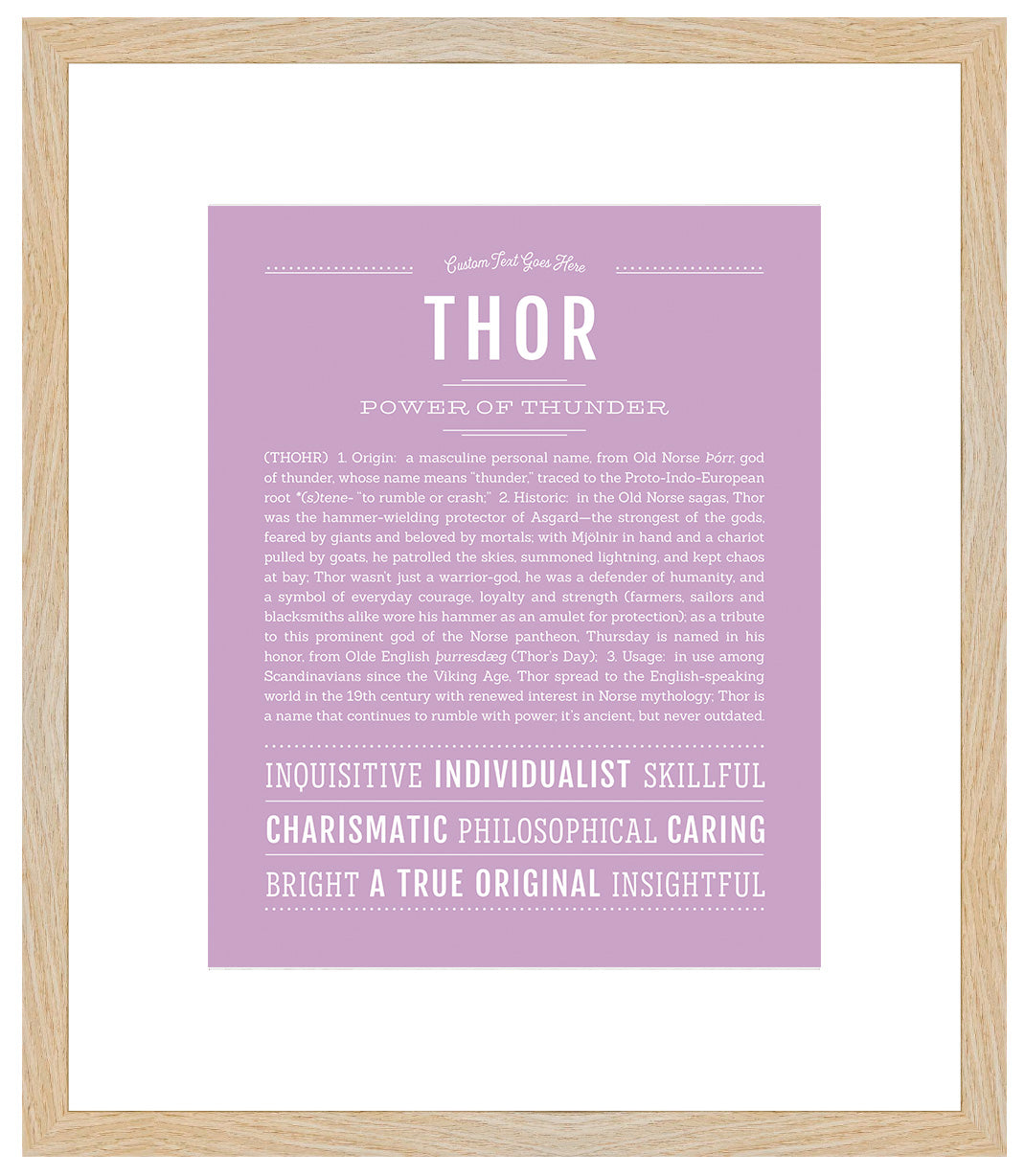 Frame Options | Lilac | Maple Frame, Matted