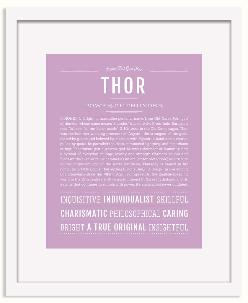 Frame Options | Lilac | White Frame, Matted