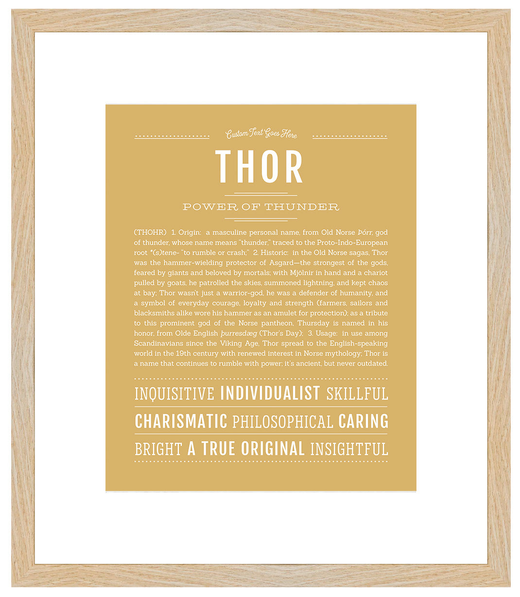 Frame Options | Matte Gold | Maple Frame, Matted