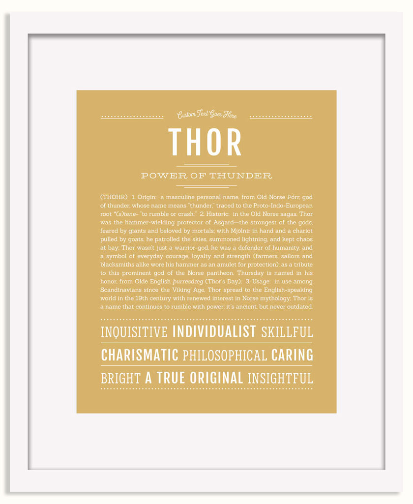 Frame Options | Matte Gold | White Frame, Matted