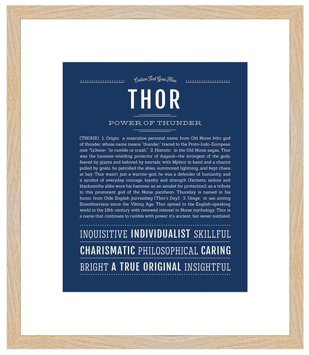 Frame Options | Midnight Blue | Maple Frame, Matted