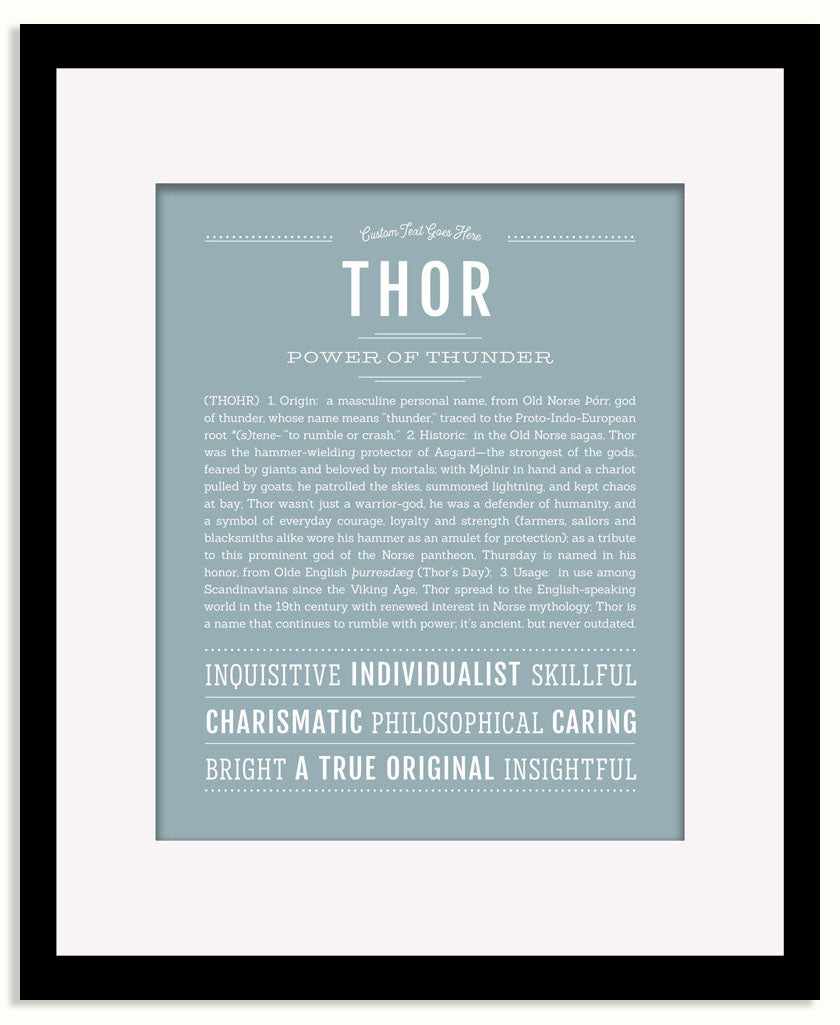 Frame Options | Powder Blue | Black Frame, Matted