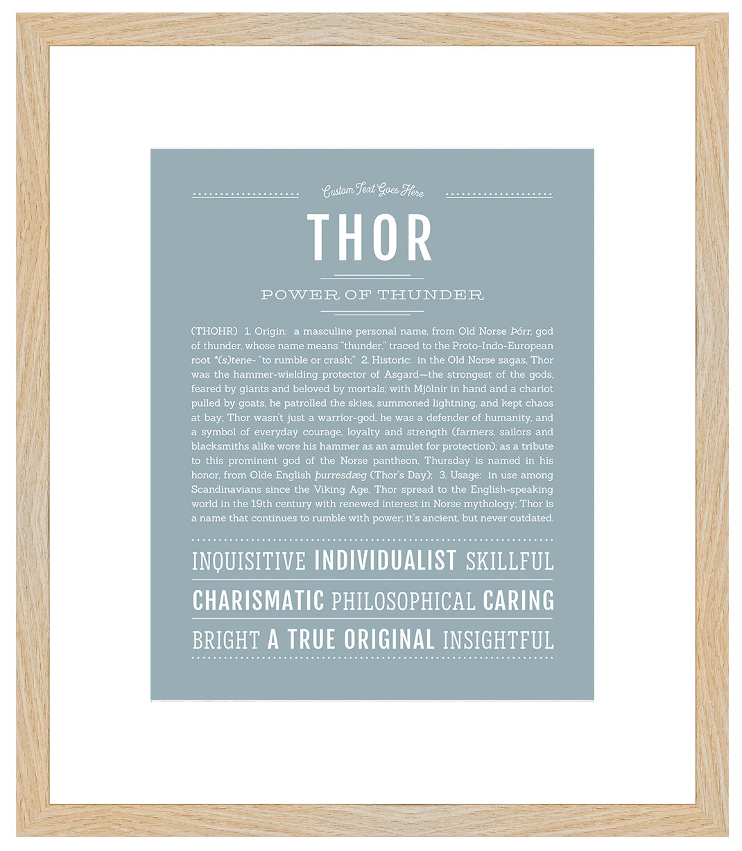 Frame Options | Powder Blue | Maple Frame, Matted
