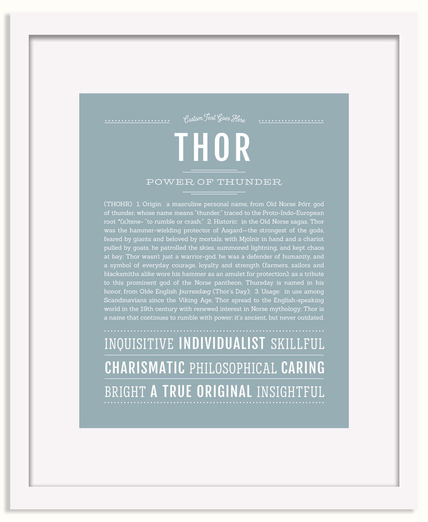 Frame Options | Powder Blue | White Frame, Matted