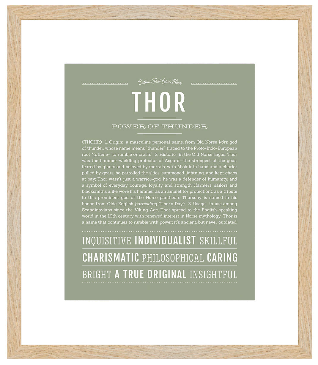 Frame Options | Sage | Maple Frame, Matted