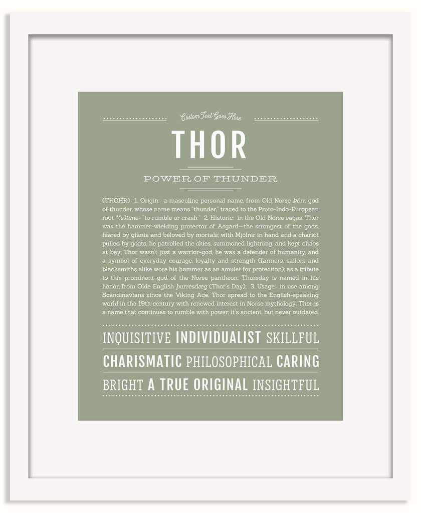 Frame Options | Sage | White Frame, Matted