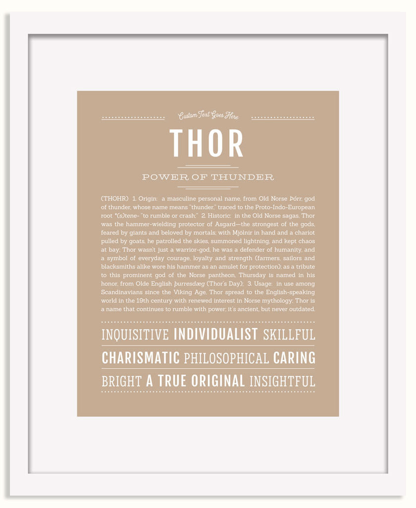 Frame Options | Tan | White Frame, Matted