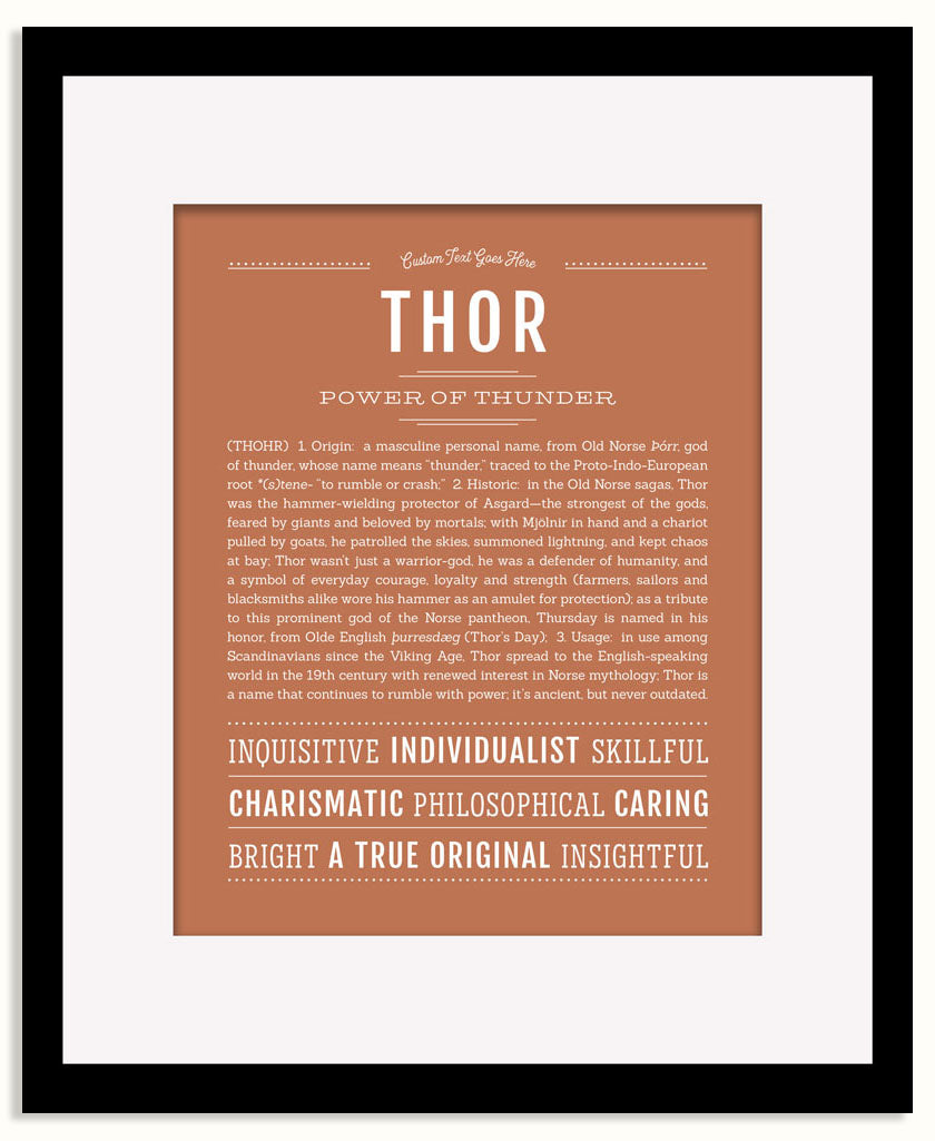 Frame Options | Terra Cotta | Black Frame, Matted