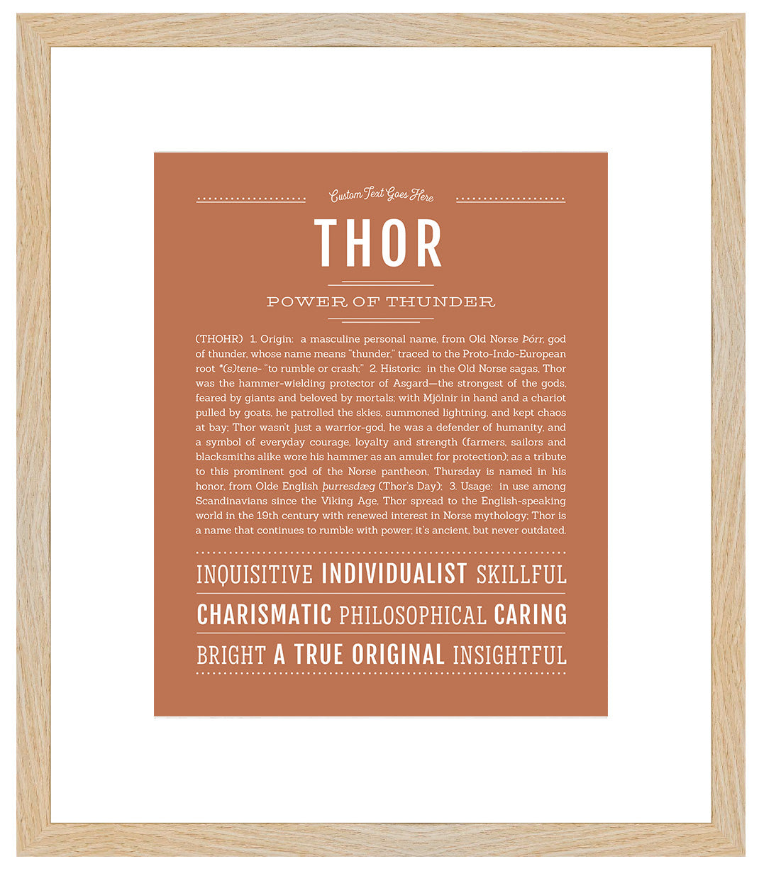 Frame Options | Terra Cotta | Maple Frame, Matted