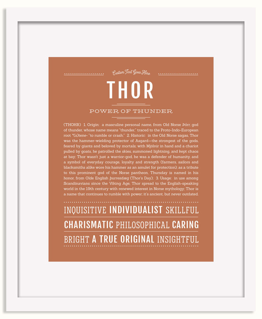 Frame Options | Terra Cotta | White Frame, Matted