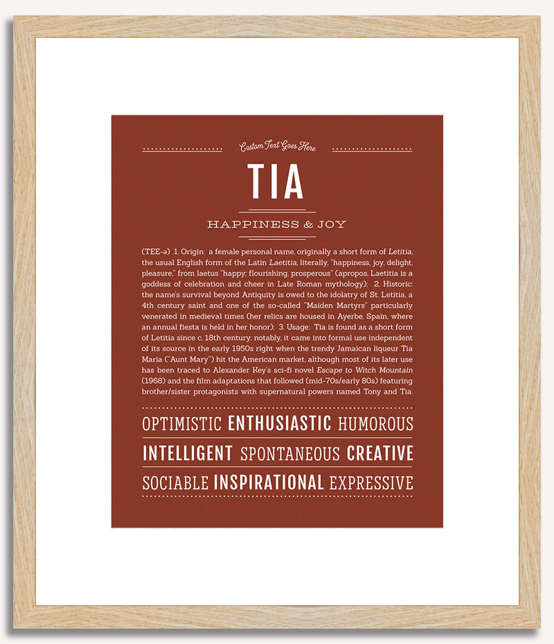 Tia | Name Art Print