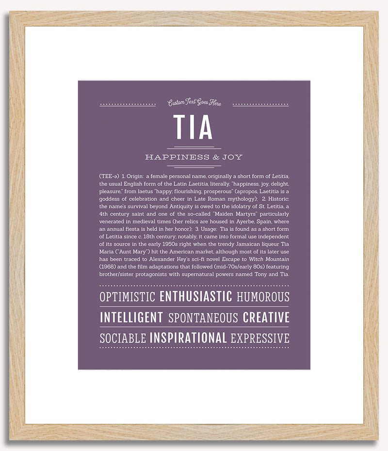 Tia | Name Art Print