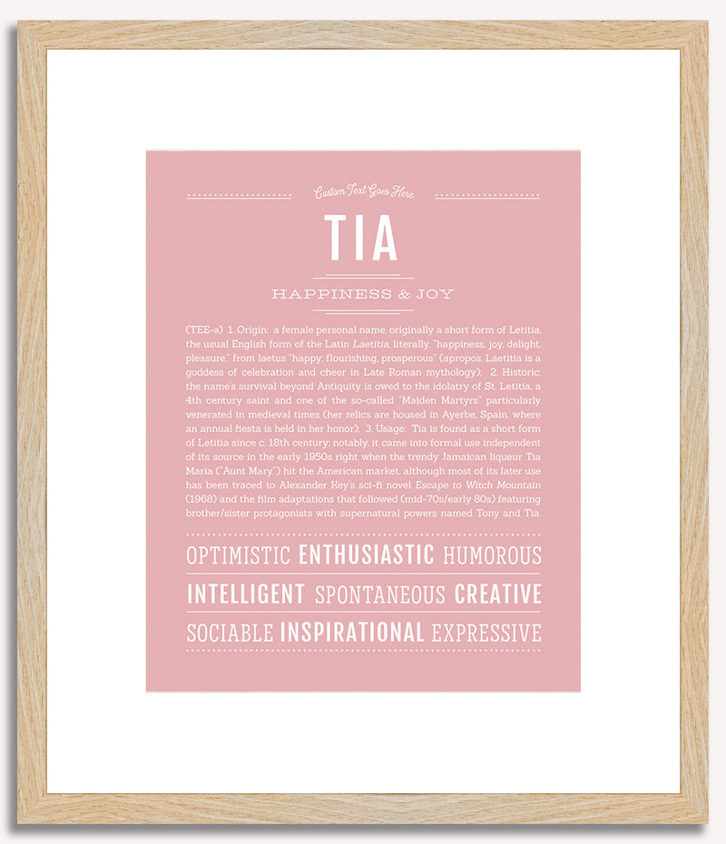 Tia | Name Art Print