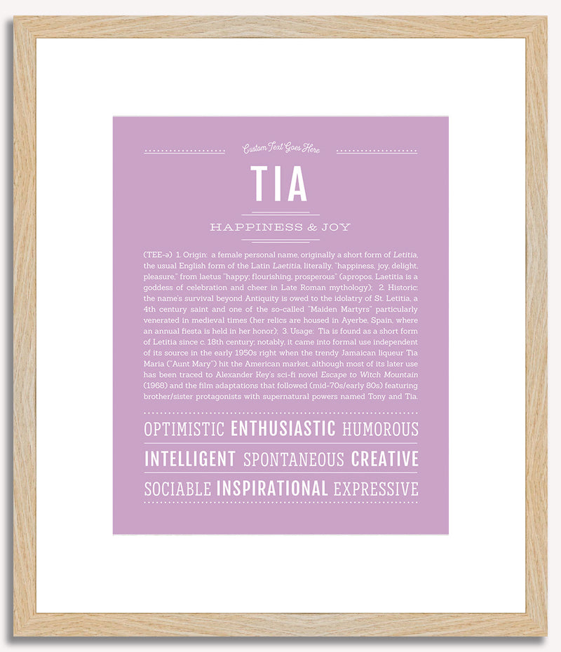 Tia | Name Art Print