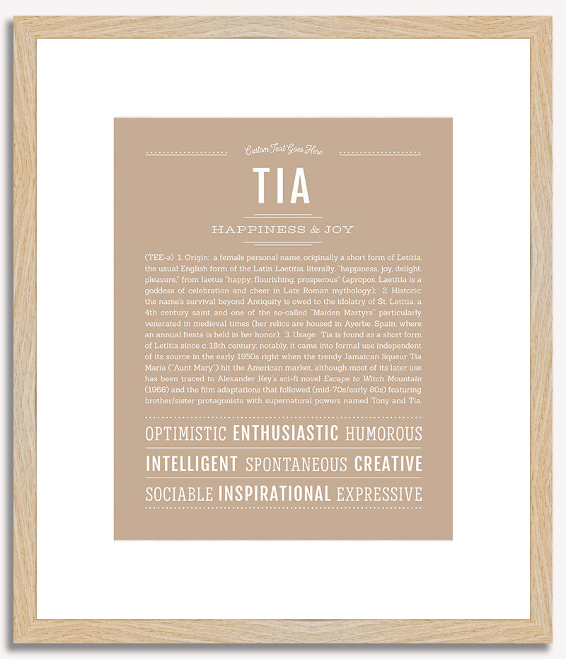 Tia | Name Art Print