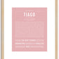 Tiago | Name Art Print