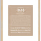 Tiago | Name Art Print