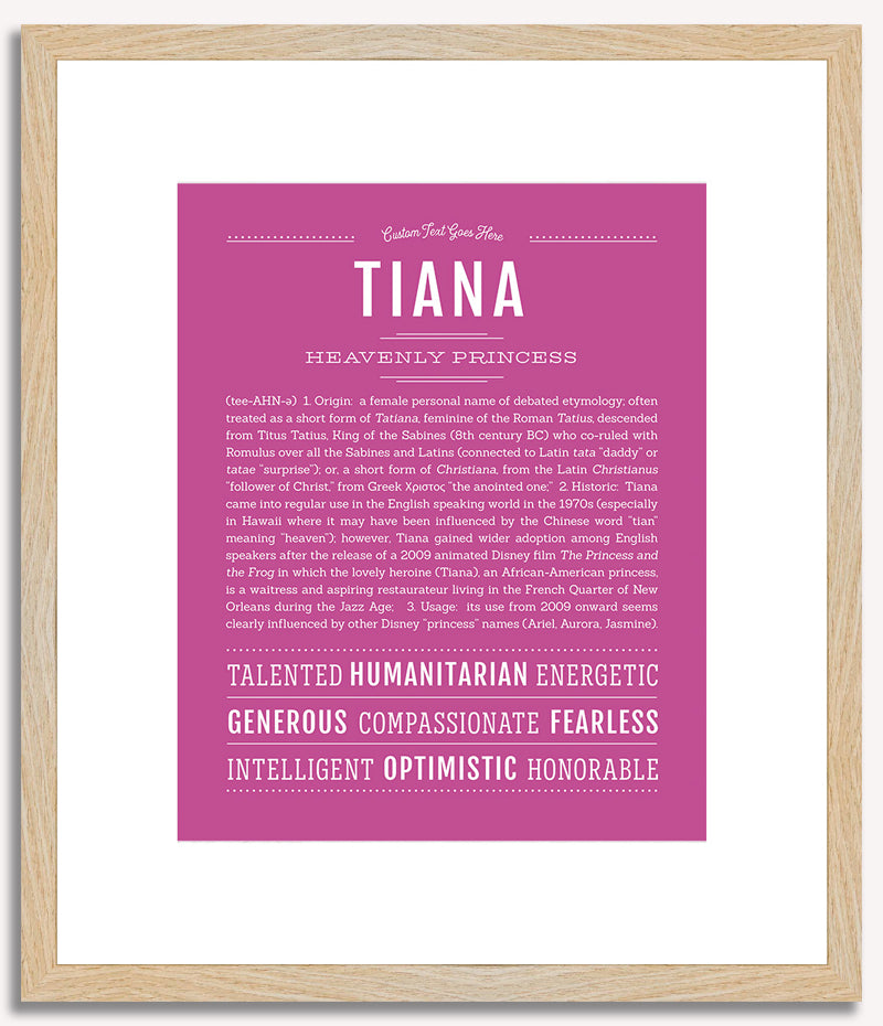 Tiana | Name Art Print