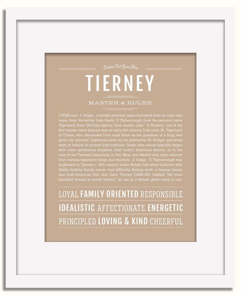 Frame Options | Tan | White Frame, Matted