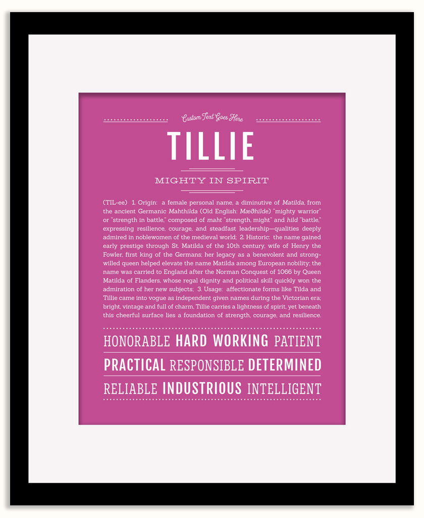 Tillie | Name Art Print