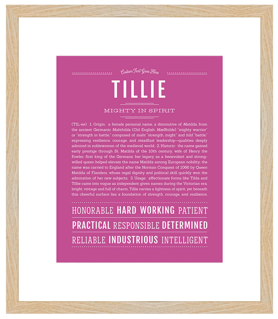 Tillie | Name Art Print
