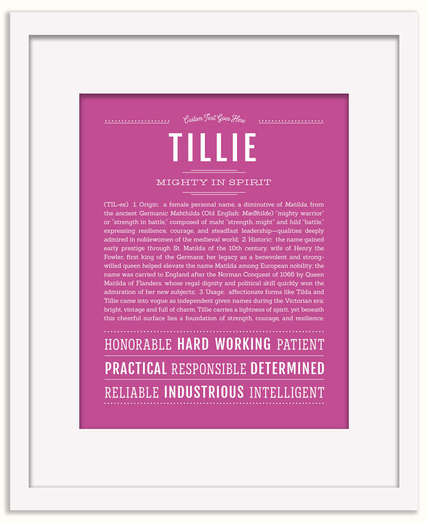Tillie | Name Art Print